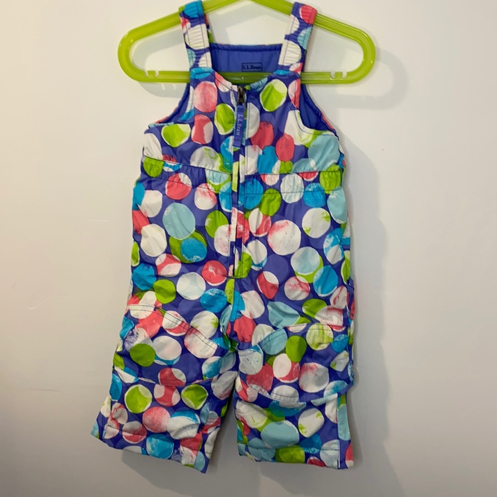 EUC L.L.Bean Toddlers Cold Buster Snow Bibs. Sz 6-12 mo